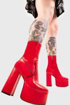 lamodawebsite Adore You Platform Ankle Boots< Knochel