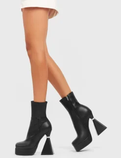 LAMODA All About You Platform Ankle Boots< Knochel