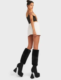 LAMODA Ambitious Platform Knee High Boots< Kniehoch
