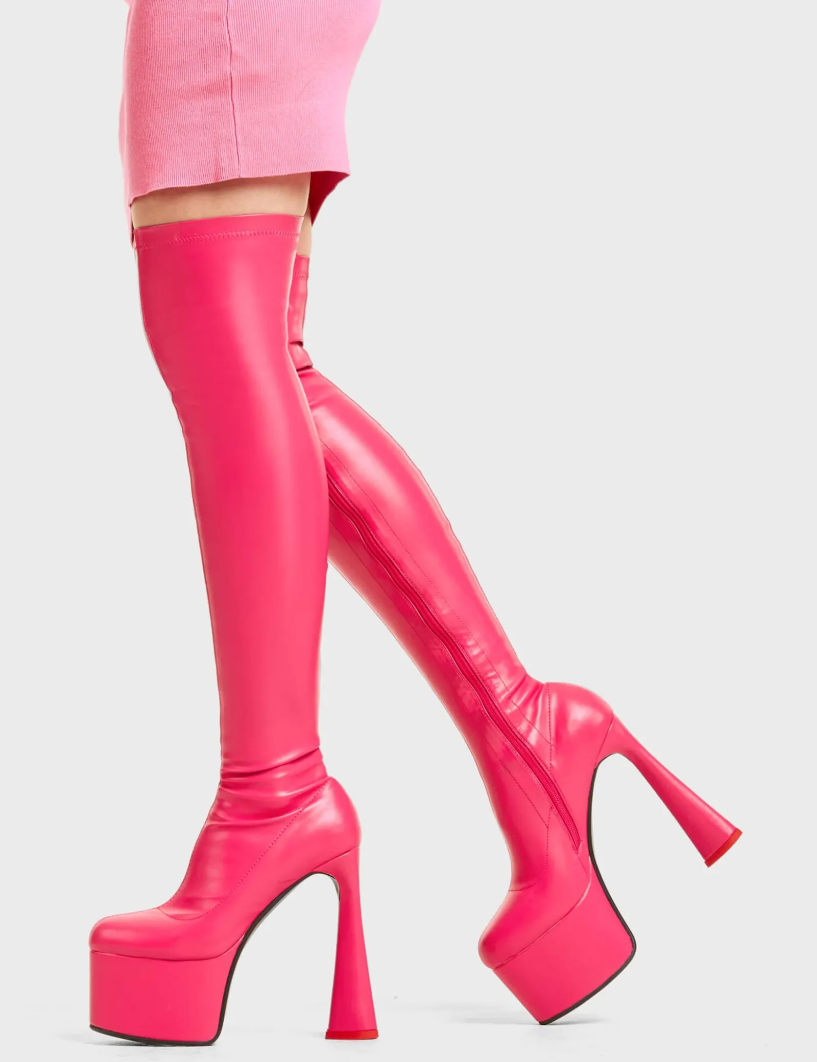LAMODA Answer Platform Thigh High Boots< Plattform