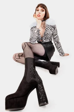 lamodawebsite Apparent Lies Platform Calf Boots< Kalb