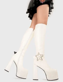 LAMODA Asteroid Platform Knee High Boots< Kniehoch