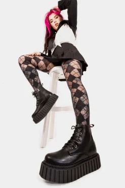 lamodawebsite Back 2 The Future Chunky Ankle Creeper Boots< Knochel