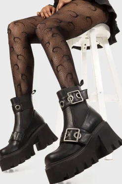 lamodawebsite Band Aid Chunky Platform Ankle Boots< Knochel