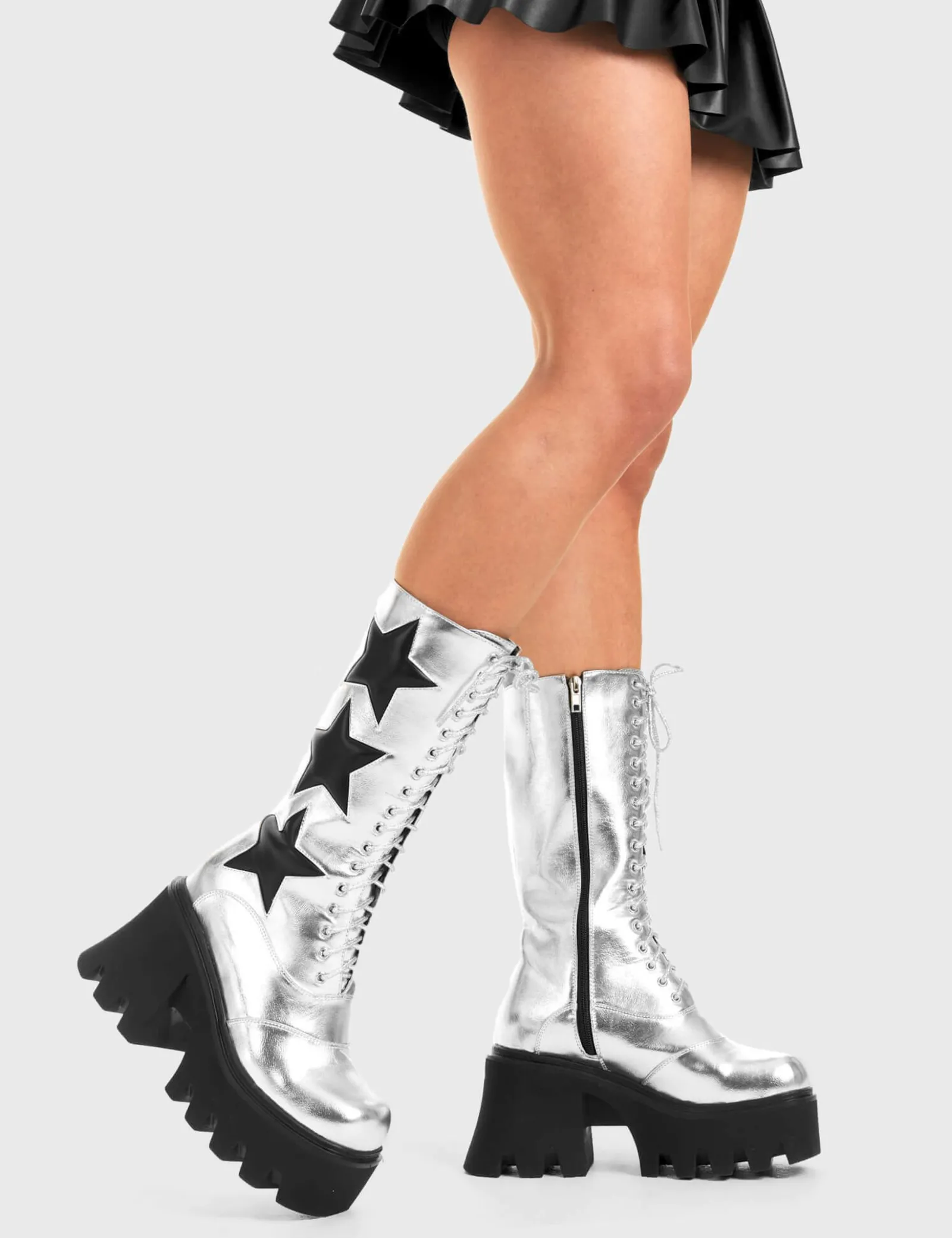 lamodawebsite Big League Chunky Platform Calf Boots< Kalb
