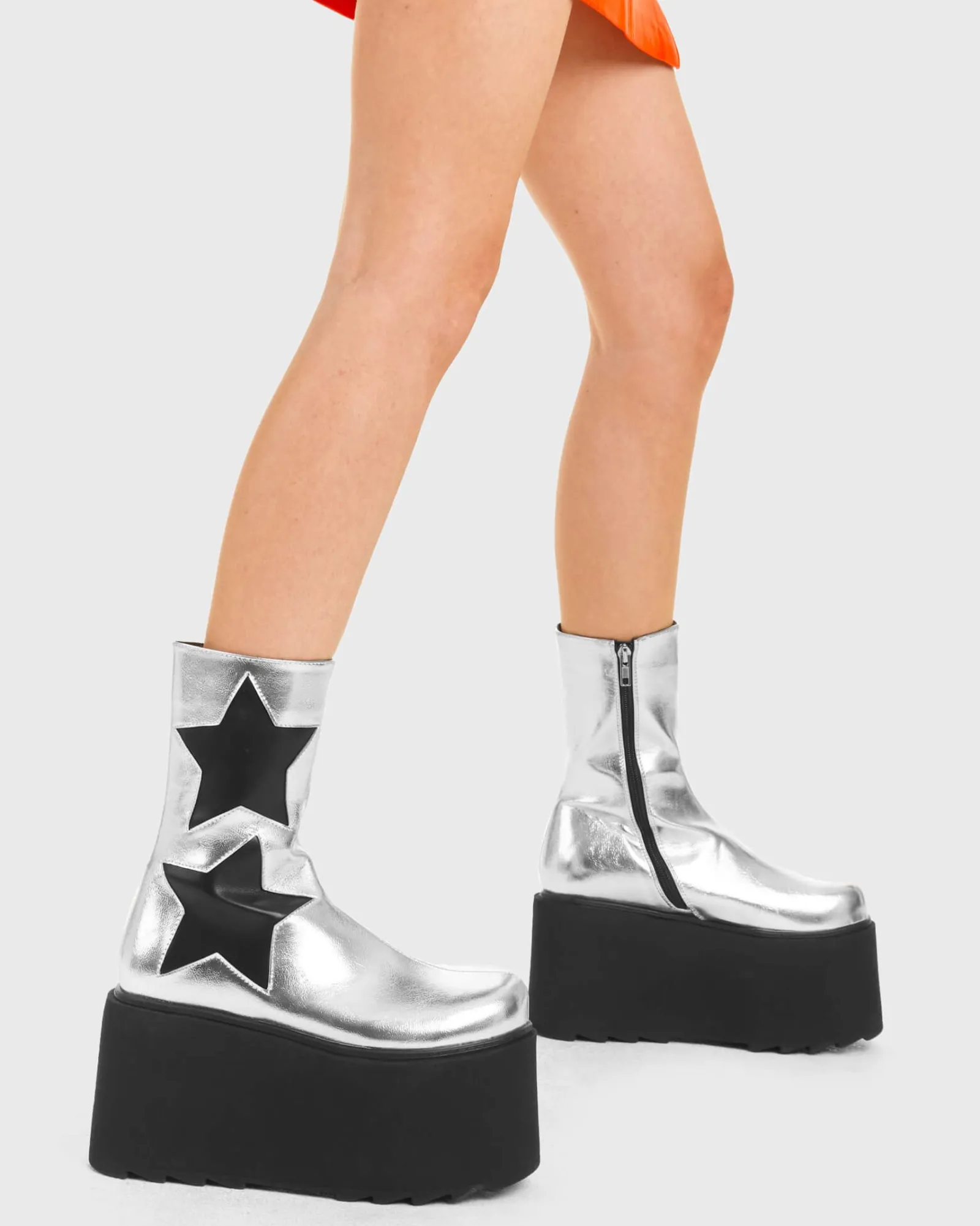LAMODA Big Shot Chunky Platform Ankle Boots< Knochel