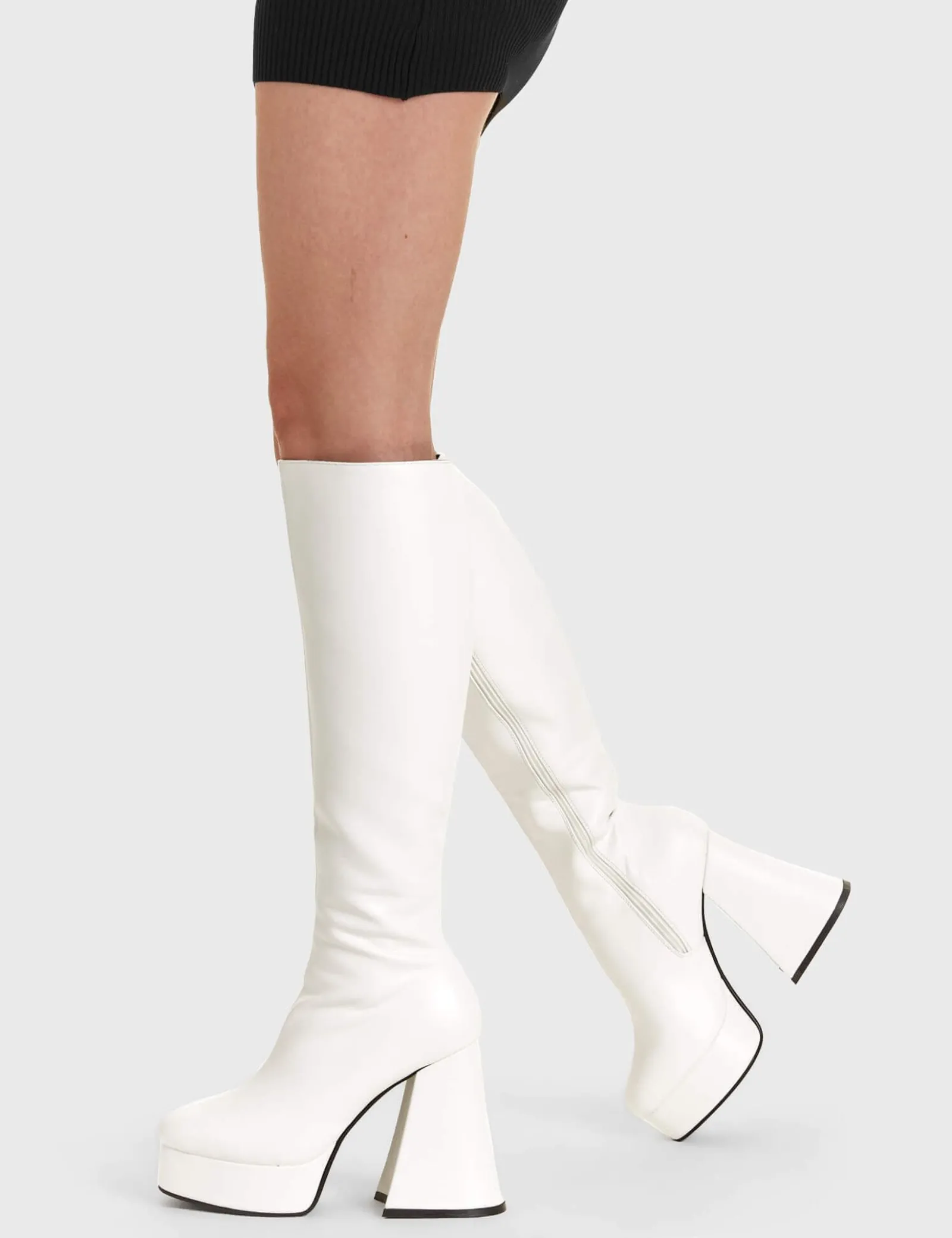 lamodawebsite Black Swan Platform Knee High Boots< Kniehoch