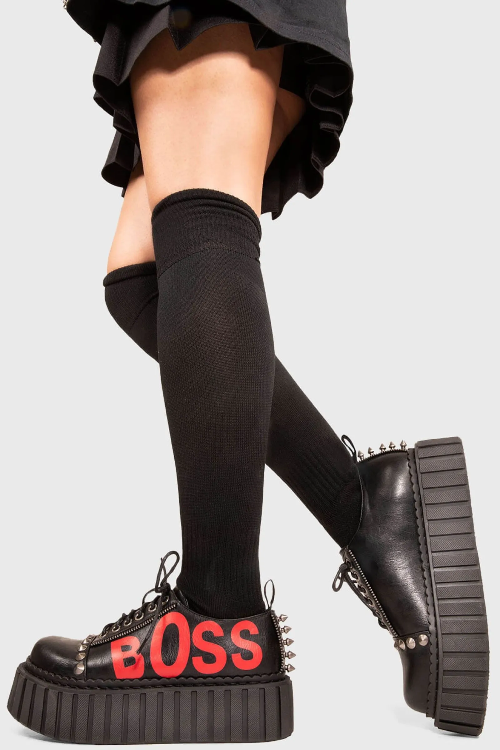 lamodawebsite Boss Babe Chunky Creeper Shoes< Chunky