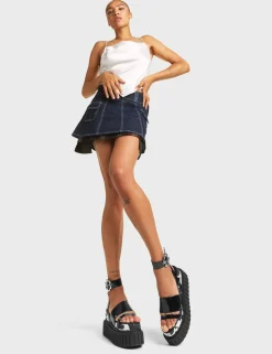 LAMODA Buckaroo Chunky Platform Creeper Sandals< Plattform