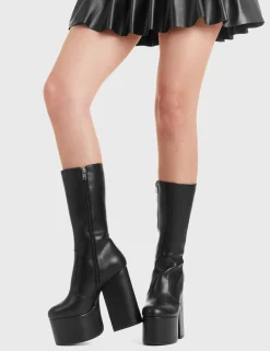 lamodawebsite Circle Of Lies Platform Calf Boots< Kalb