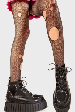 lamodawebsite Cross Your Heart Chunky Ankle Creeper Boots< Knochel