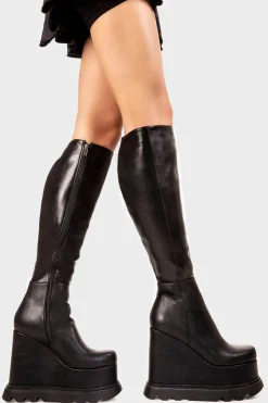 lamodawebsite Deep Seas Chunky Platform Knee High Boots< Kniehoch