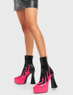 LAMODA Destroy You Platform Ankle Boots< Knochel