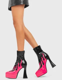 LAMODA Destroy You Platform Ankle Boots< Knochel