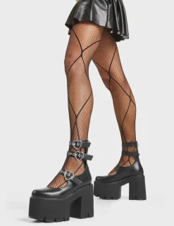 LAMODA Don'T Stop Me Chunky Platform Ankle Boots< Knochel