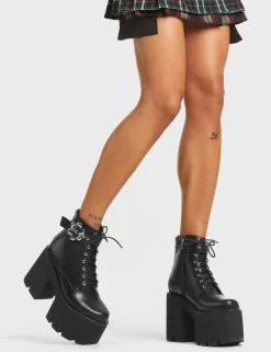 LAMODA Dreamer Chunky Platform Ankle Boots< Knochel