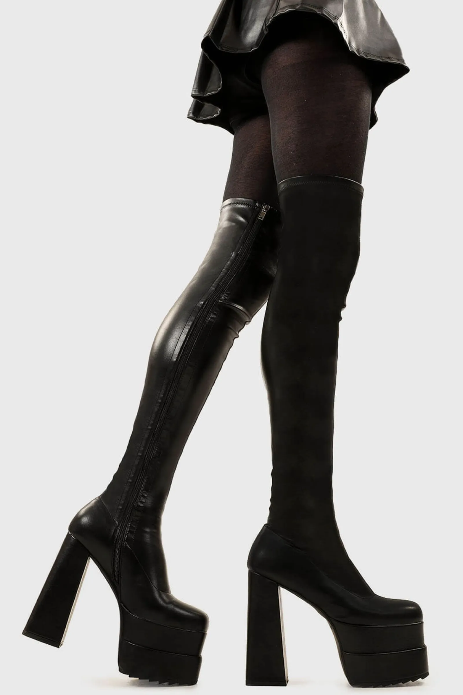 lamodawebsite Fantasies Platform Thigh High Boots< Plattform