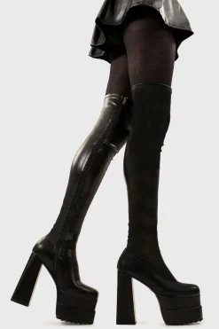 LAMODA Fantasies Wide Calf Platform Thigh High Boots< Plattform