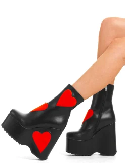 lamodawebsite Full Time Lover Chunky Platform Ankle Boots< Knochel