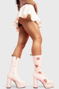 lamodawebsite Game Of Love Platform Wide Calf Boots< Kalb