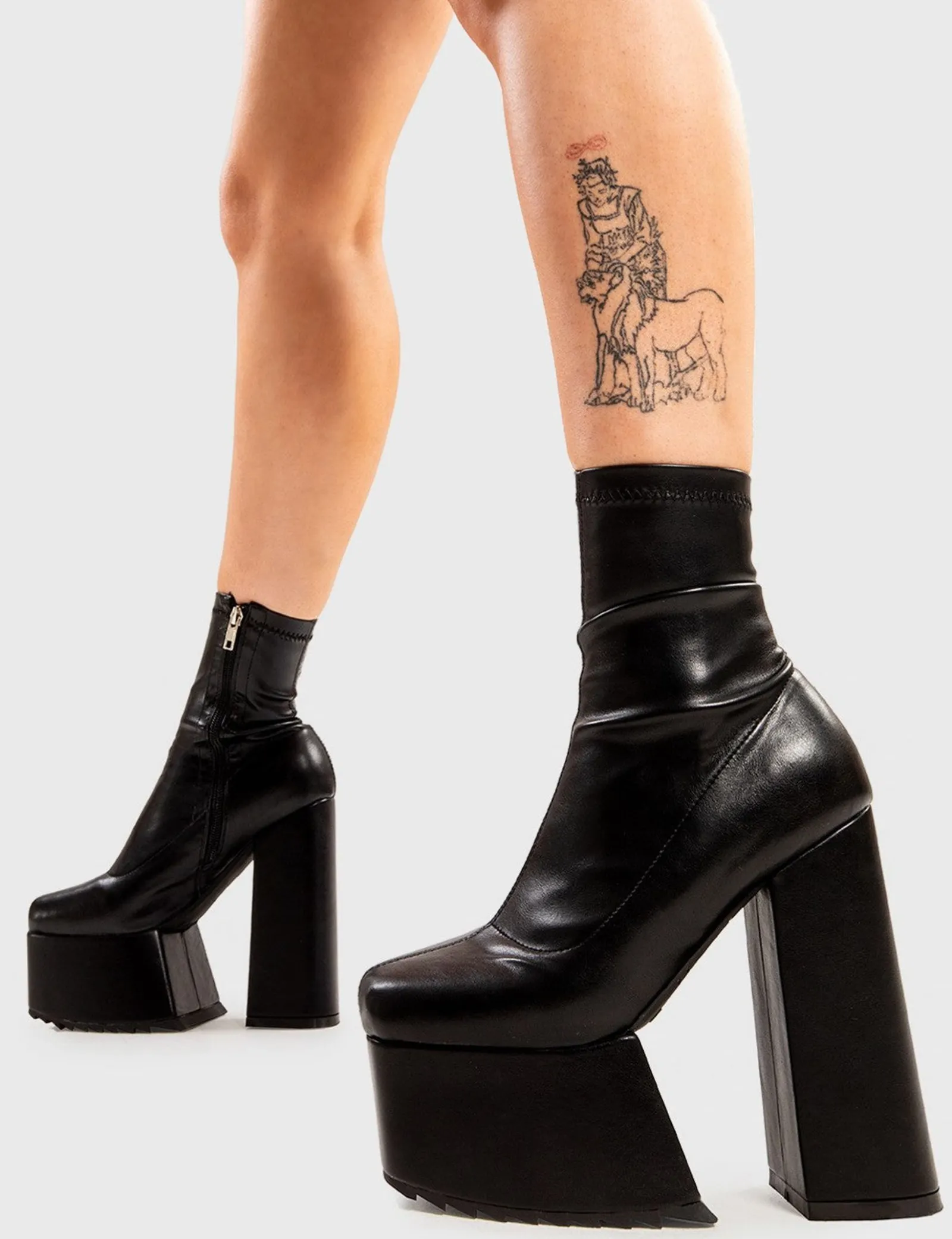 LAMODA Get Out Platform Ankle Boots< Knochel