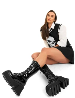 lamodawebsite Get Paid Chunky Platform Calf Boots< Kalb