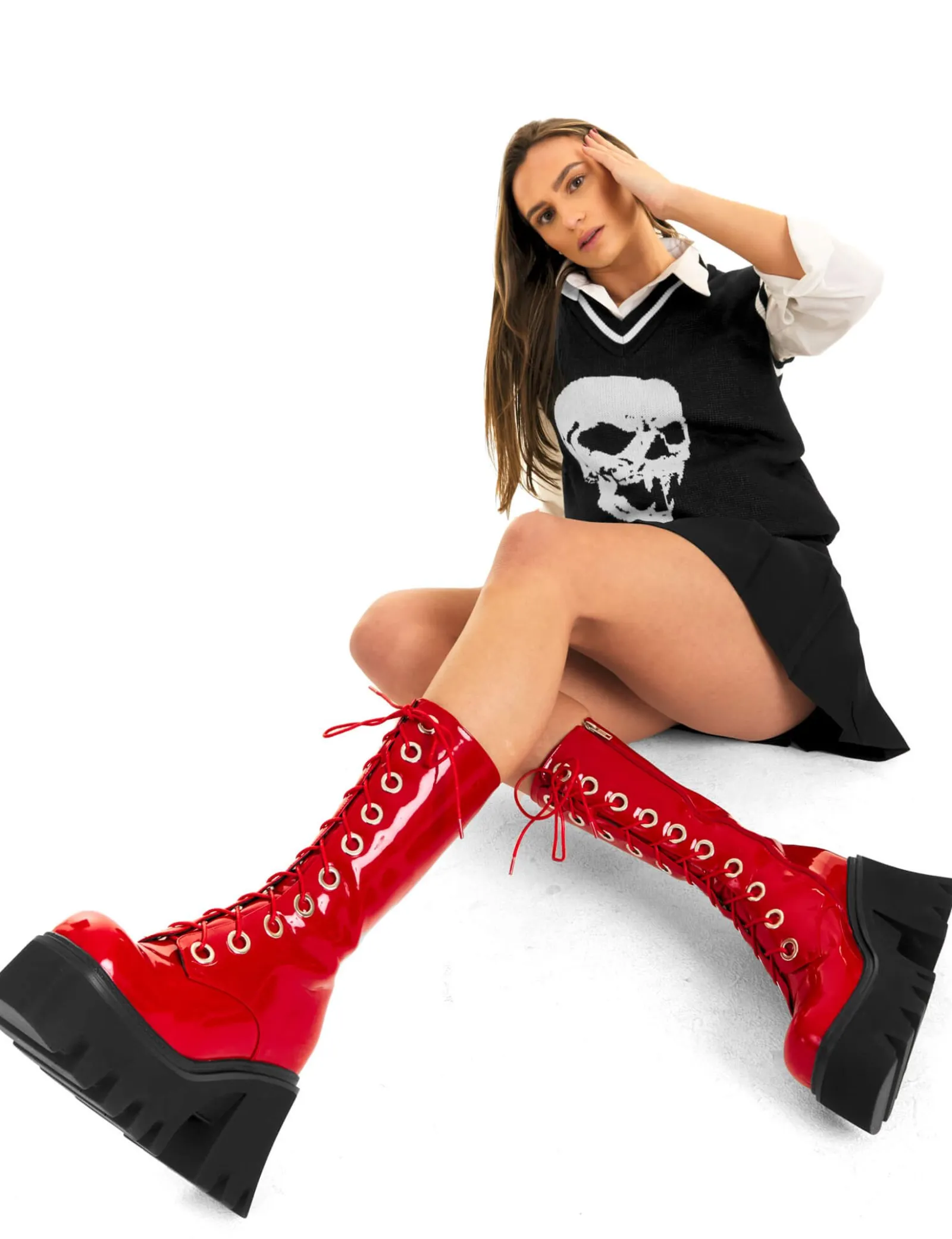 lamodawebsite Get Paid Chunky Platform Calf Boots< Kalb