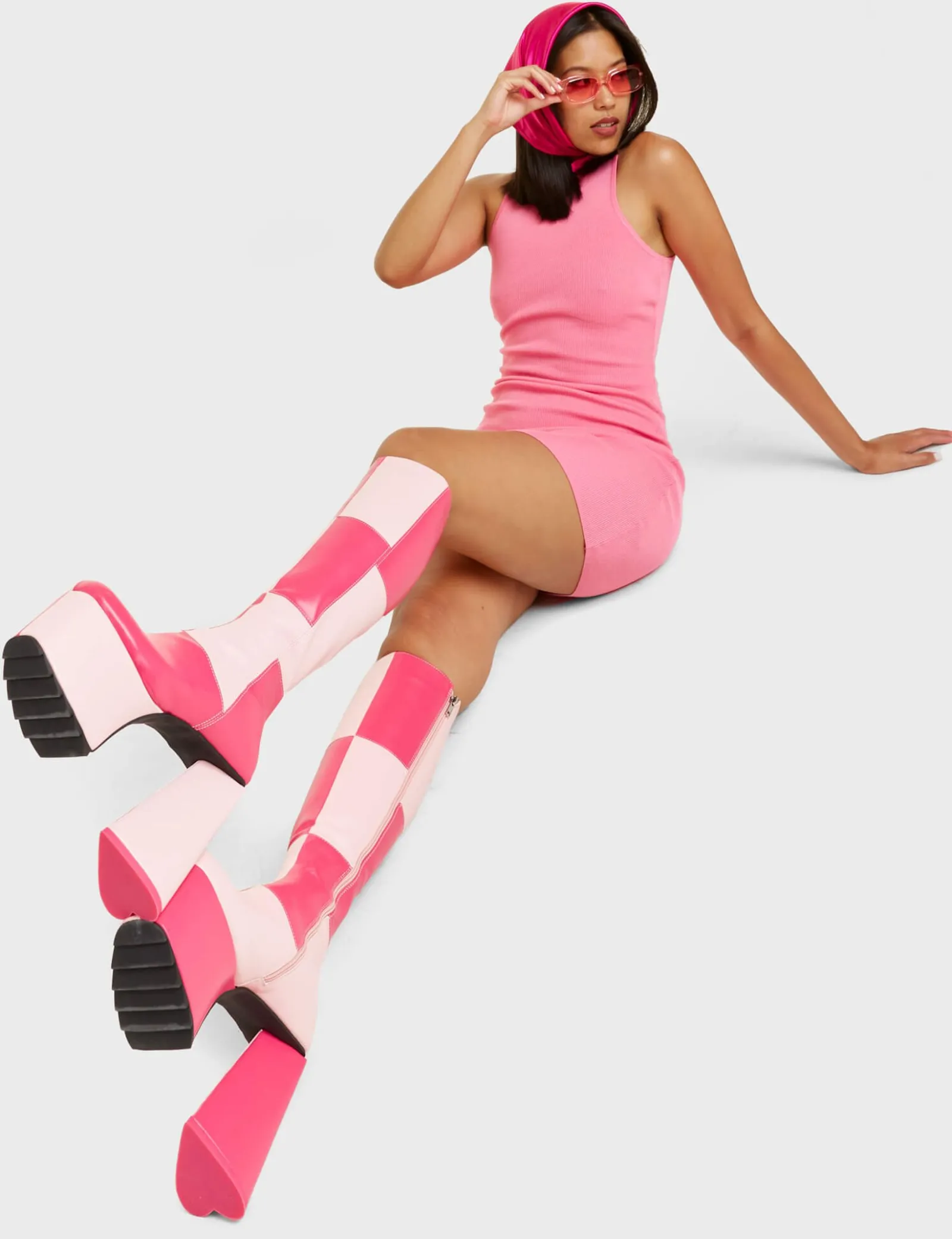LAMODA Getting Better Platform Knee High Boots< Kniehoch