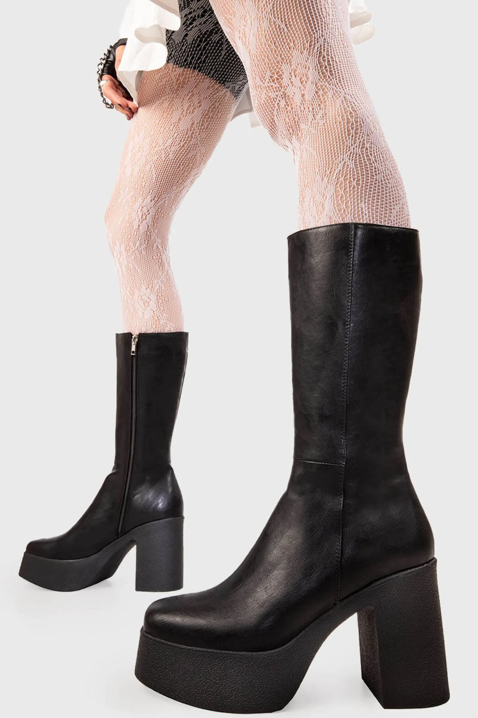 lamodawebsite Holler Back Platform Calf Boots< Kalb