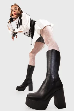 lamodawebsite Holler Back Platform Wide Calf Boots< Kalb