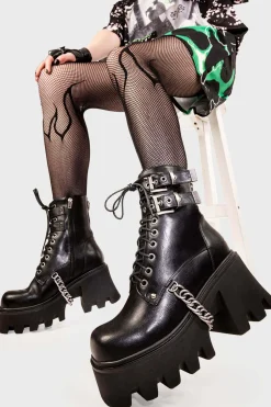 lamodawebsite Hostages Chunky Platform Ankle Boots< Knochel