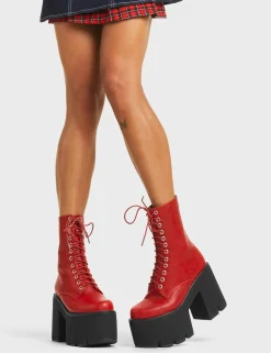 LAMODA Iconic Chunky Platform Ankle Boots< Knochel