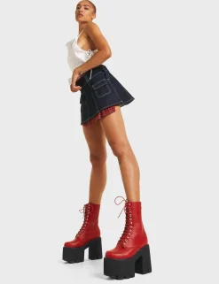LAMODA Iconic Chunky Platform Ankle Boots< Knochel