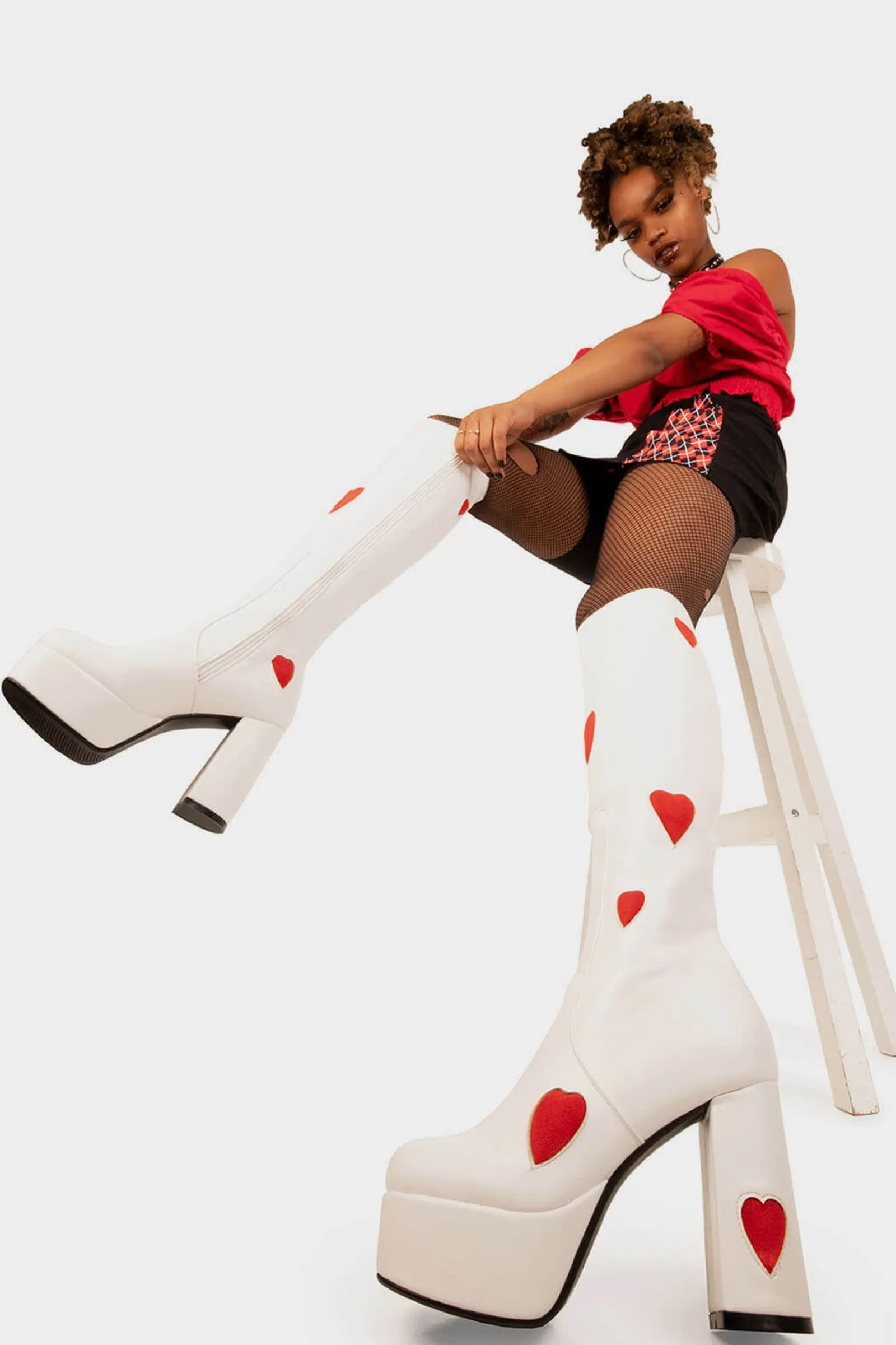lamodawebsite Jam Tarts Platform Knee High Boots< Kniehoch