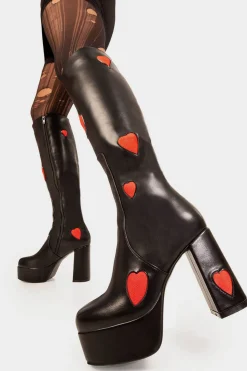 lamodawebsite Jam Tarts Wide Calf Platform Knee High Boots< Kniehoch