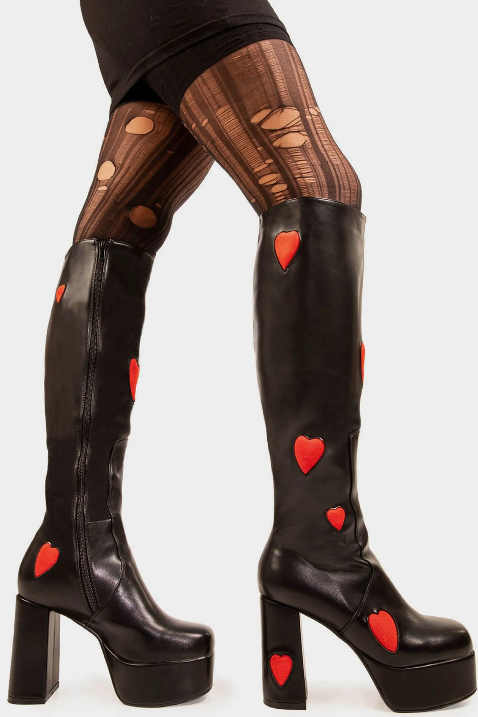 lamodawebsite Jam Tarts Wide Calf Platform Knee High Boots< Kniehoch