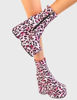 LAMODA Jungle Fever Chunky Platform Ankle Boots< Knochel