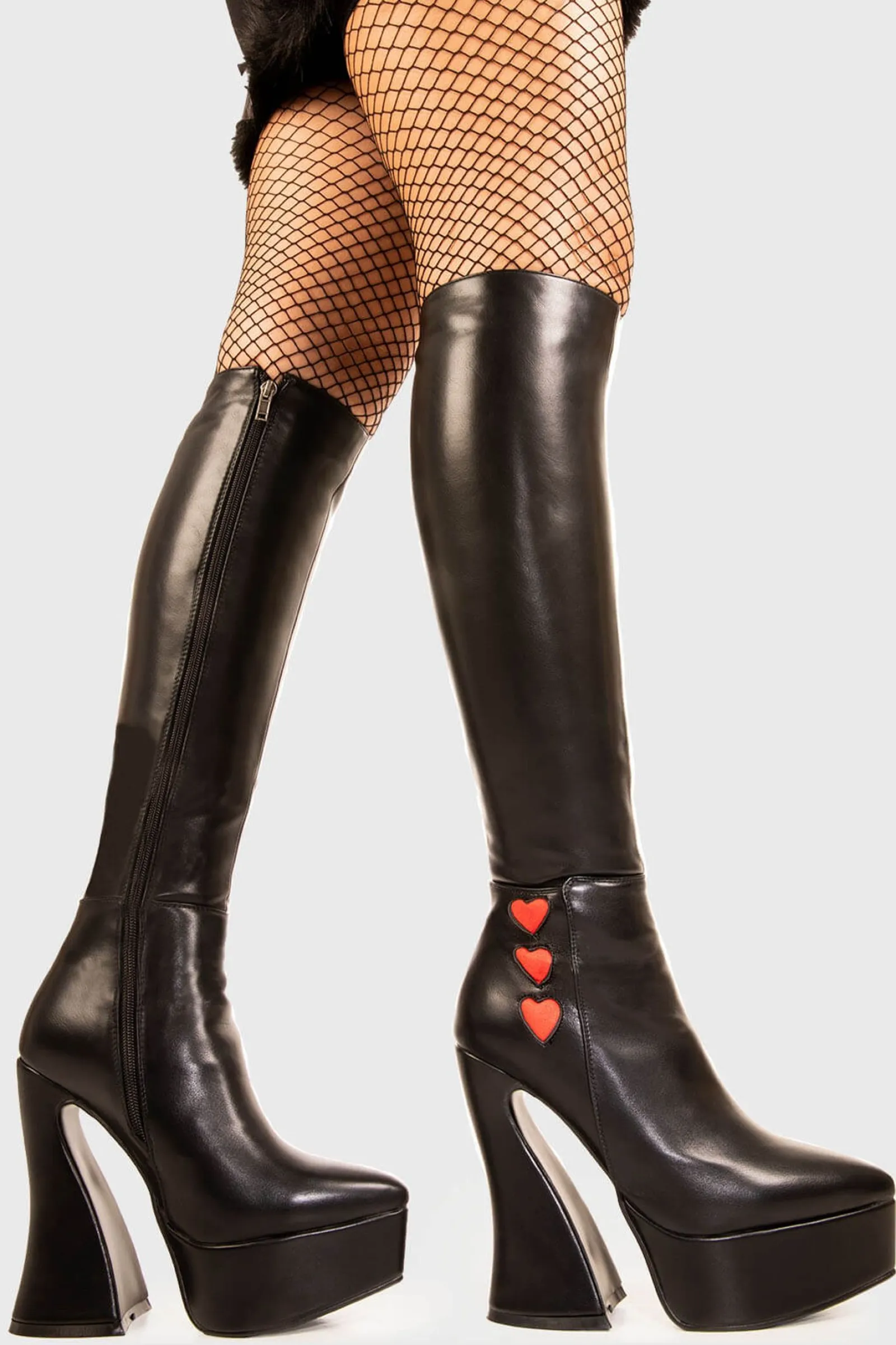 lamodawebsite Love Potion Platform Knee High Boots< Kniehoch