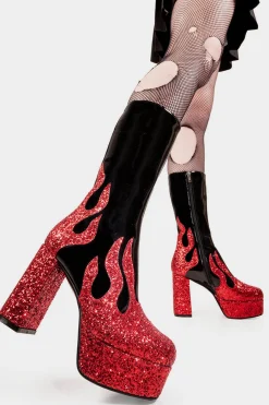 lamodawebsite Miami Platform Calf Boots< Kalb
