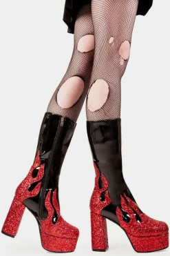 lamodawebsite Miami Platform Calf Boots< Kalb