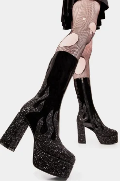 lamodawebsite Miami Platform Calf Boots< Kalb