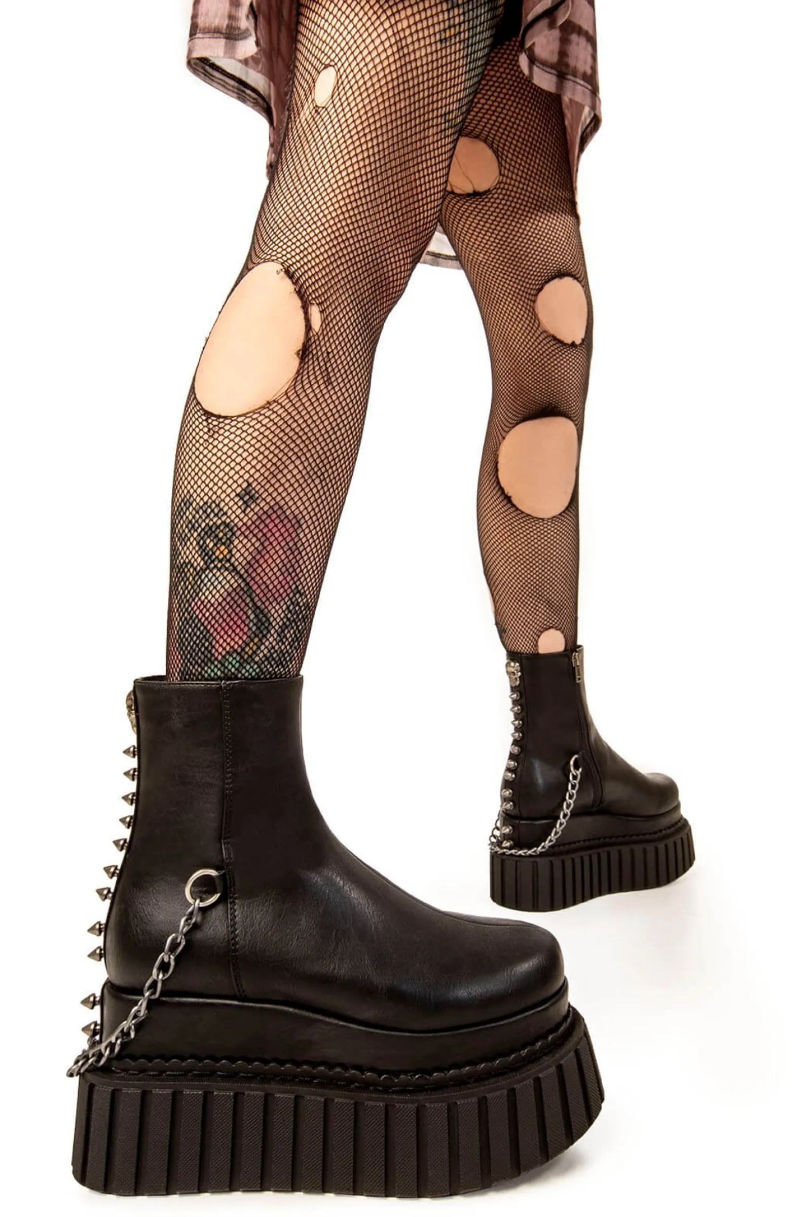 LAMODA Mine Forever Chunky Platform Creeper Ankle Boots< Knochel