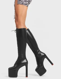 LAMODA Nowhere To Run Platform Knee High Boot< Kniehoch