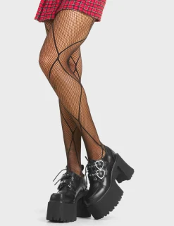 LAMODA Open Heart Chunky Platform Shoes< Chunky