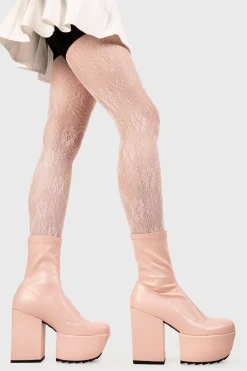 lamodawebsite Pretty Please Platform Ankle Boots< Knochel