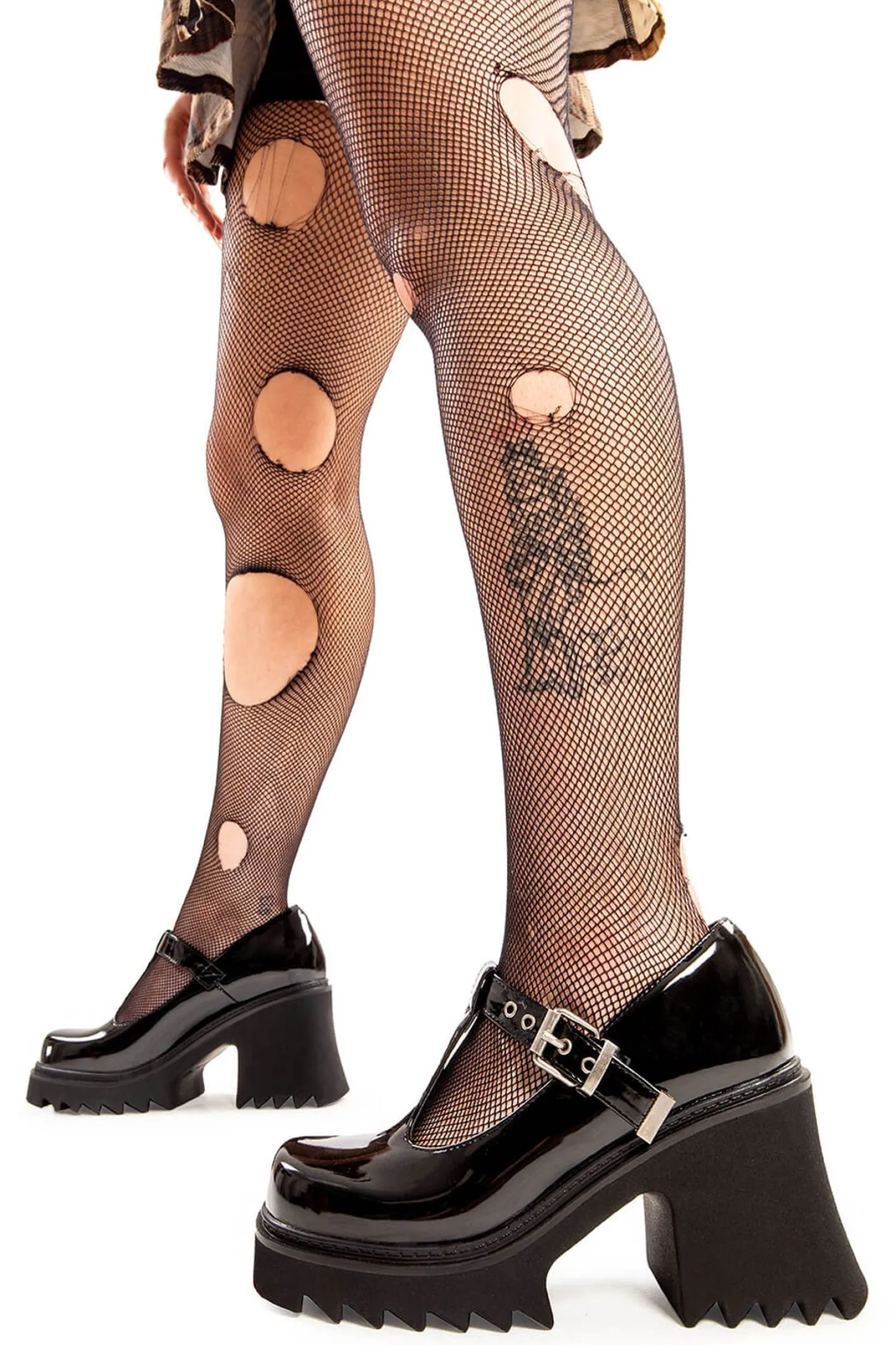 lamodawebsite Quiet Storm Chunky Mary Jane Shoes< Chunky