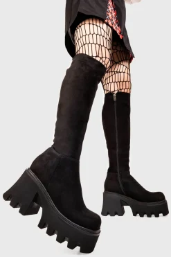 lamodawebsite Ready Chunky Platform Knee High Boots< Kniehoch