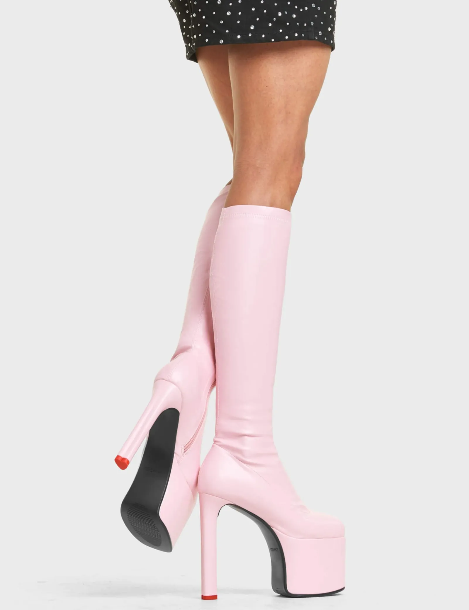 LAMODA Rockstar Girlfriend Platform Knee High Boots< Kniehoch