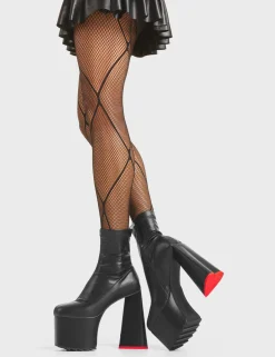 LAMODA Rom-Com Platform Ankle Boots< Knochel