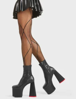 LAMODA Rom-Com Platform Ankle Boots< Knochel